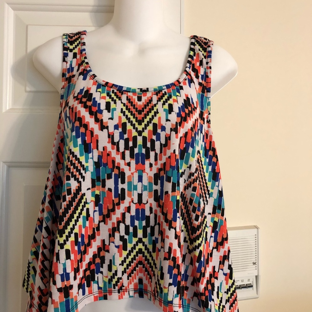 Colorful flowy blouse